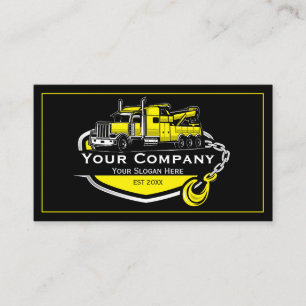 Tarjeta De Visita Empresa de Remolque Profesional, Servicio de Trans