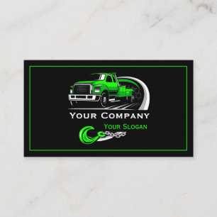 Tarjeta De Visita Empresa de Remolque Profesional, Servicio de Trans