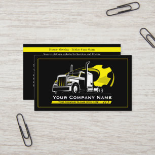 Tarjeta De Visita Empresa de Reparación de Camiones Profesionales de