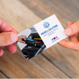 Tarjeta De Visita Empresa de reparación de impresoras | Foto simple 