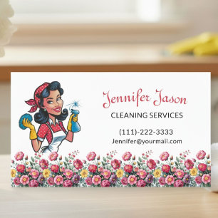 Tarjeta De Visita Empresa de servicio de limpieza de casas particula