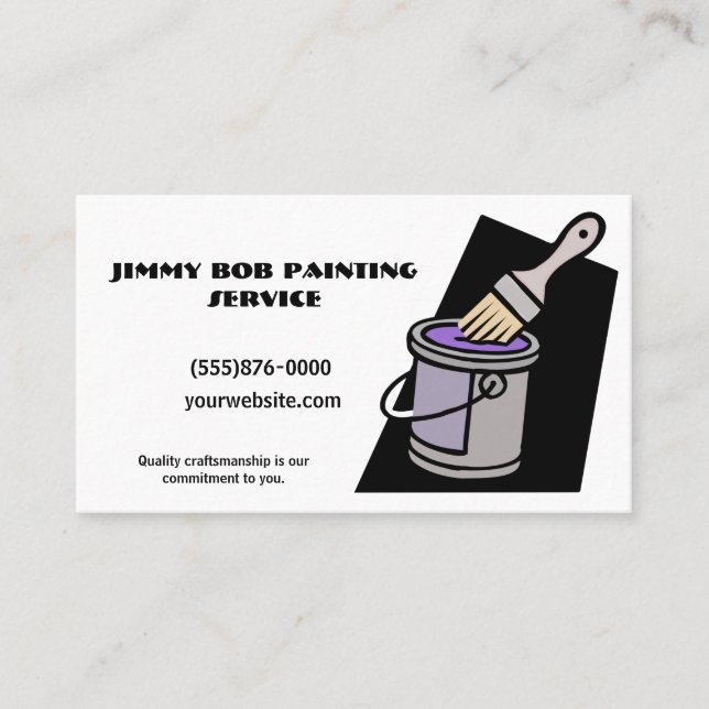 Tarjeta De Visita Empresa de servicios de pintura (Anverso)