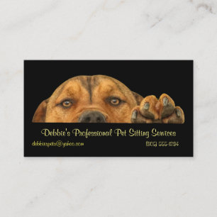 Tarjeta De Visita Empresa de servicios de sentada para Mascotas prof