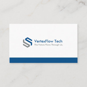 Tarjeta De Visita Empresa de tecnología minimalista elegante blanco 