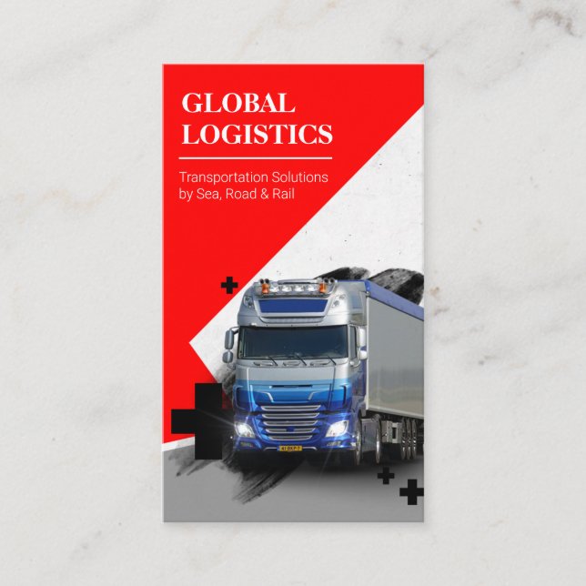 Tarjeta De Visita Empresa de transporte y logística  (Anverso)