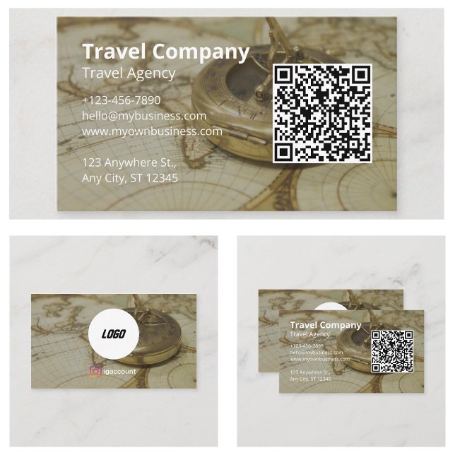 Tarjeta De Visita Empresa de viajes (Travel Agency Company Business Cards)