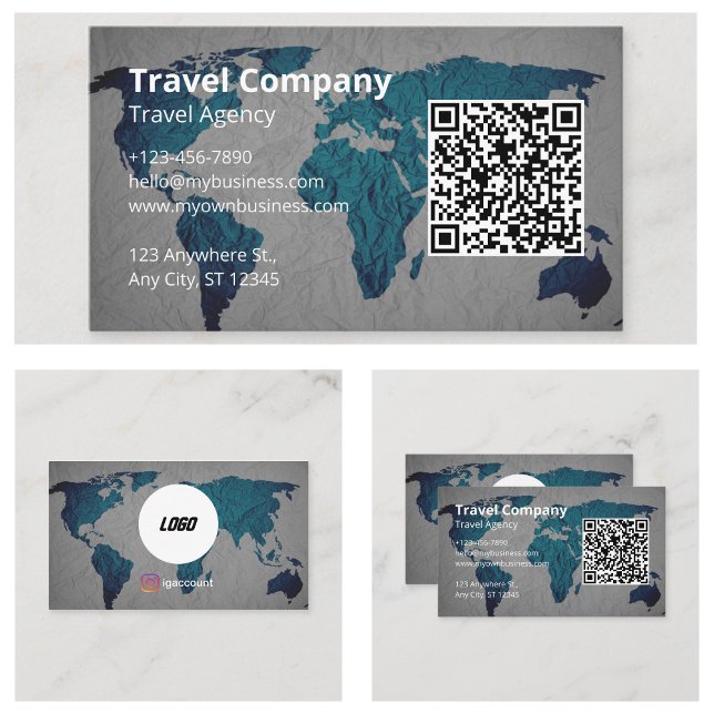 Tarjeta De Visita Empresa de viajes (Travel Agency Company Business Cards)
