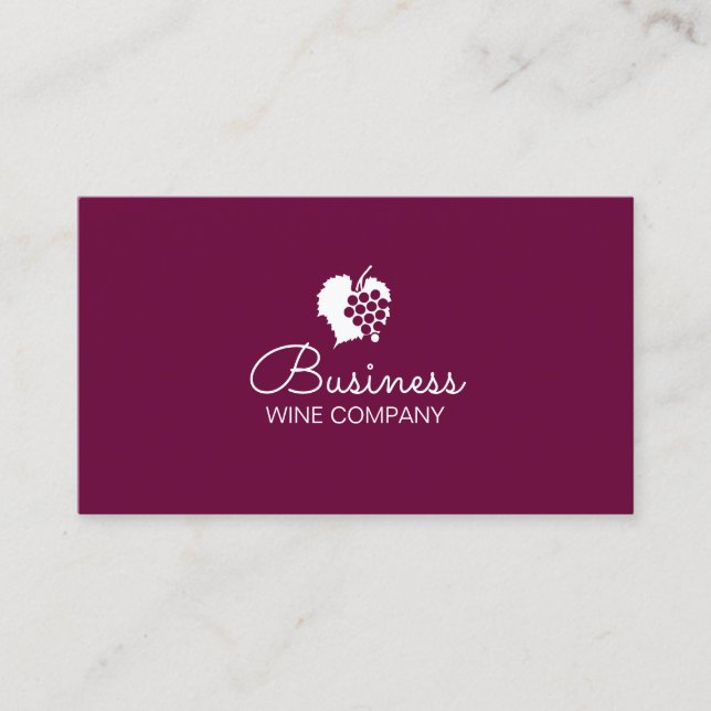 Tarjeta De Visita Empresa de vinos de bodega de planicie (Anverso)