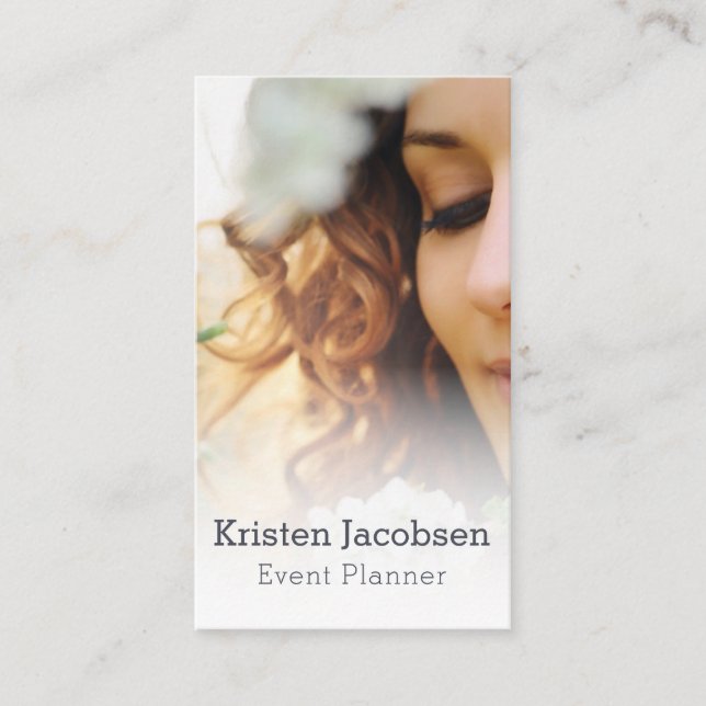 Tarjeta De Visita Empresa femenina de planificación de eventos (Anverso)