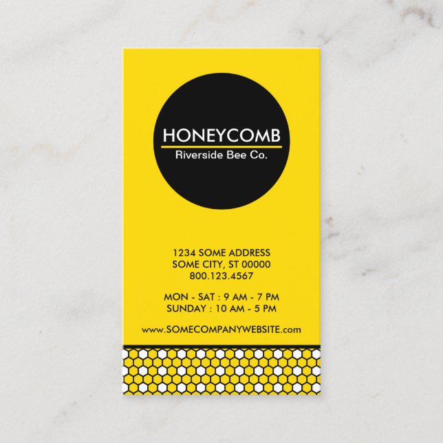 Tarjeta De Visita empresa honeycomb hexa (Anverso)