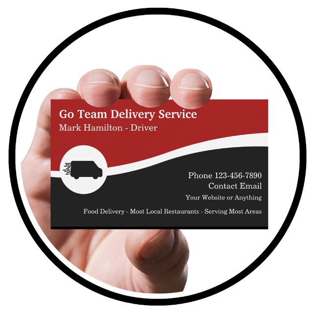 Tarjeta De Visita Empresa local de servicios de entrega (Subido por el creador)