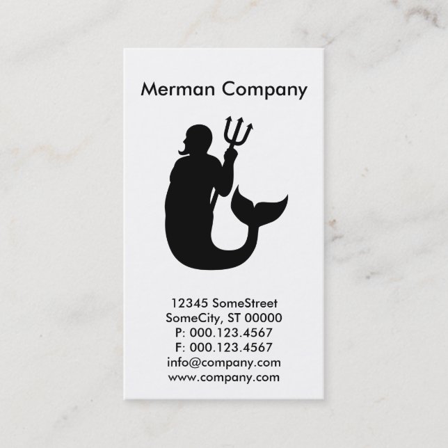 Tarjeta De Visita empresa personalizado merman (Anverso)