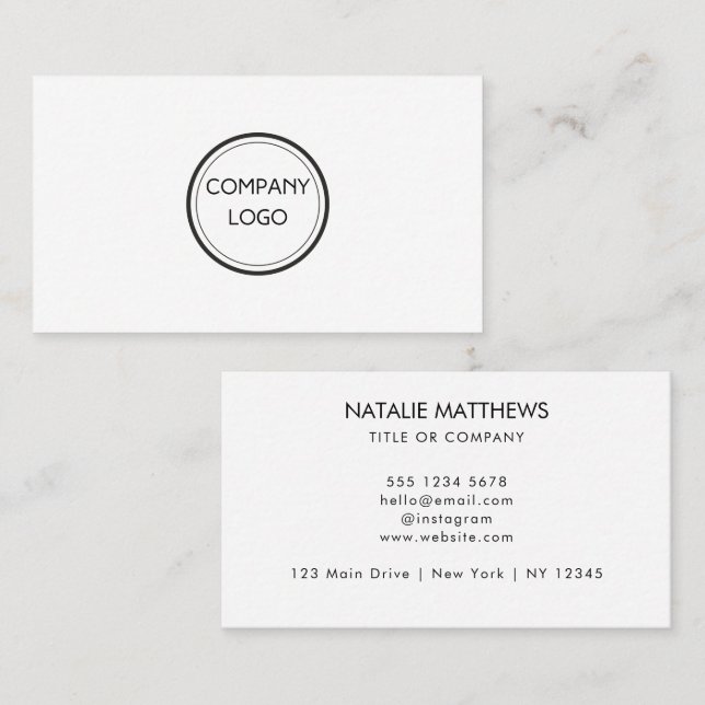Tarjeta De Visita Empresa Personalizado profesional (Anverso / Reverso)