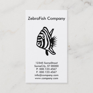 Tarjeta De Visita empresa personalizado zebrafish