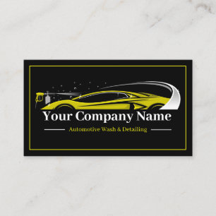 Tarjeta De Visita Empresa profesional de lavado de automóviles y det