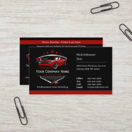 Tarjeta De Visita Empresa profesional de lavado de autos con detalle