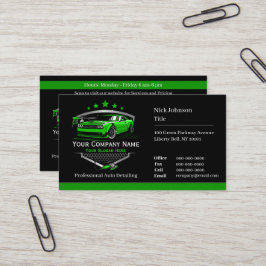 Tarjeta De Visita Empresa profesional de lavado de autos con detalle