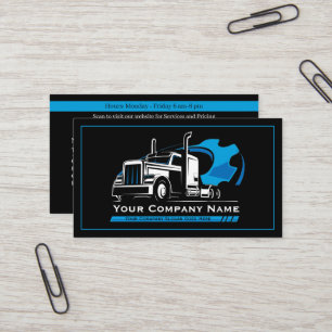 Tarjeta De Visita Empresa Profesional de Reparación de Camiones de C