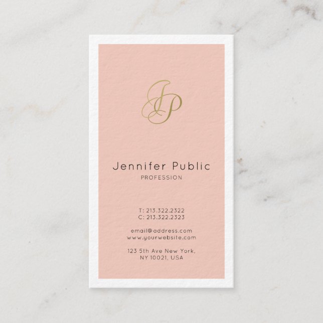 Tarjeta De Visita Empresaria VIP Director Ceo Elegante Lujo (Anverso)