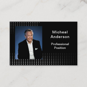 Tarjeta De Visita Empresario Profesional Moderno Foto Negro