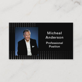 Tarjeta De Visita Empresario Profesional Moderno Foto Negro