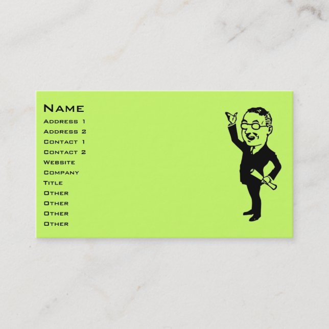 Tarjeta De Visita Empresario retro (Anverso)