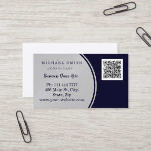 Tarjeta De Visita Empresas con logotipo de código QR corporativo Per