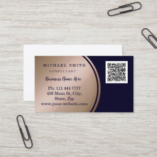 Tarjeta De Visita Empresas con logotipo de código QR corporativo Per