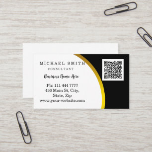Tarjeta De Visita Empresas con logotipo de código QR corporativo Per