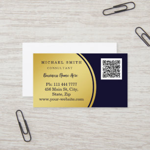 Tarjeta De Visita Empresas con logotipo de código QR corporativo Per