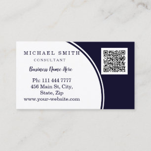 Tarjeta De Visita Empresas con logotipo de código QR corporativo Per