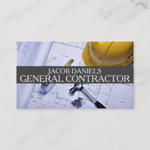 Tarjeta De Visita Empresas de construcción de General Contractor Con