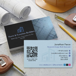 Tarjeta De Visita Empresas de Diseño y Construcción Negocio   Sealig
