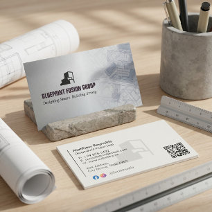 Tarjeta De Visita Empresas de Diseño y Construcción Negocios   Minim
