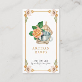 Tarjeta De Visita Empresas de panadería de acuarela Utensil de cocci