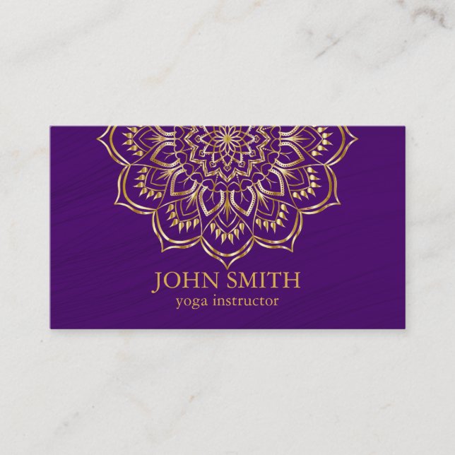 Tarjeta De Visita Empresas modernas de instructores de yoga Verde az (Anverso)