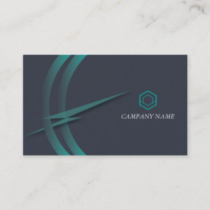 Tarjeta De Visita Empresas verdes elegantes y profesionales