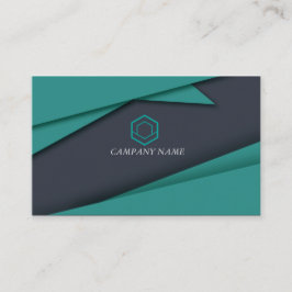 Tarjeta De Visita Empresas verdes elegantes y profesionales