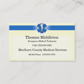 Tarjeta De Visita EMS / EMT Contact Card
