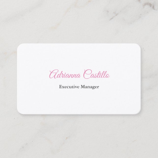 Tarjeta de visita en blanco y negro con un diseño  (Anverso)
