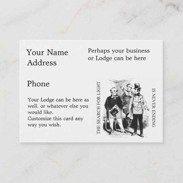 Tarjeta De Visita En busca de luz (Anverso)