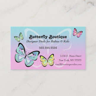 Tarjeta de visita en colores pastel dulce de la