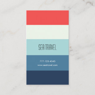 Tarjeta de visita en el tema marino. Tarjeta de ma