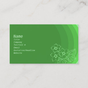 Tarjeta De Visita En el verde