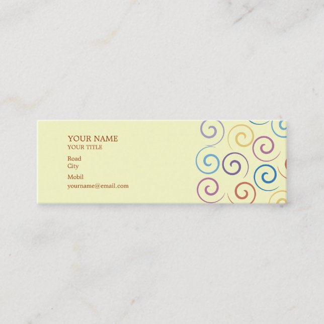 Tarjeta de visita en espiral (Anverso)
