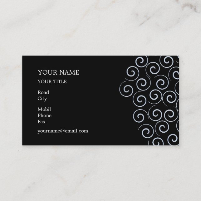 Tarjeta de visita en espiral (Anverso)
