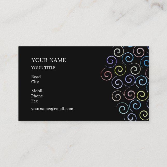 Tarjeta de visita en espiral (Anverso)