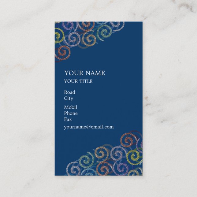 Tarjeta de visita en espiral (Anverso)