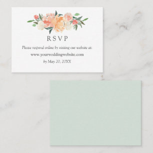 Tarjeta De Visita En flor Boda RSVP Sitio Web Business Car