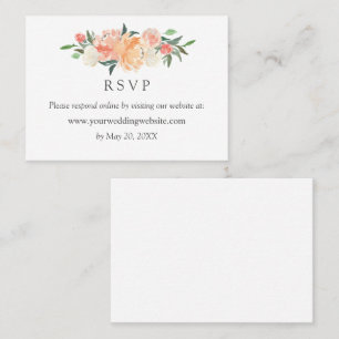 Tarjeta De Visita En flor Boda RSVP Sitio Web Business Car